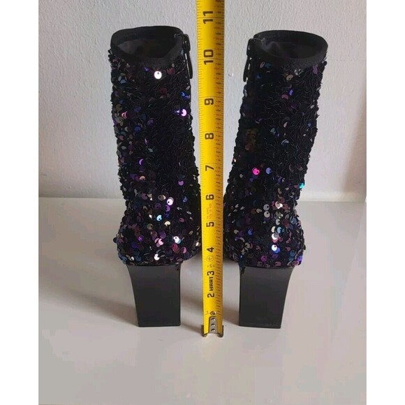 Franco Sarto Avana Women's Multicolor Sequins Pointed Toe Zipper Heel Boots Sz 8 - Picture 9 of 13